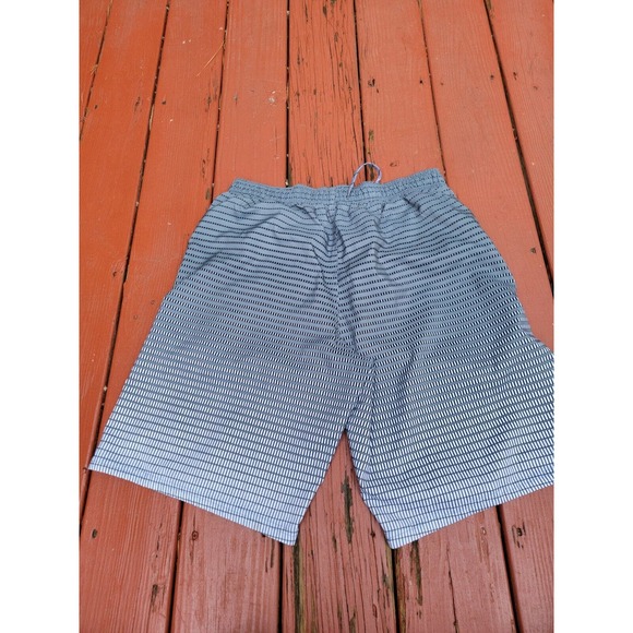 Nike Dri-Fit Athletic Shorts Men's L Large Gray Blue Swoosh Gym 10 Inch Inseam - Picture 4 of 7
